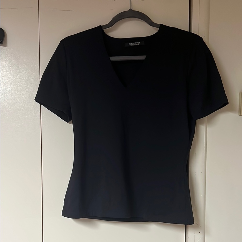 Karen Kane Black Short Sleeve Fitted Tee